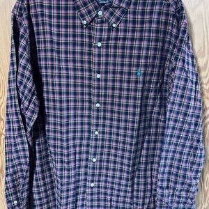 Ralph Lauren Men's Plaid Button-Down Shirt - Black, Red, Green